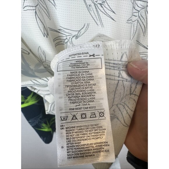 Adidas Oasis Golf Polo Shirt Lot of 2 Floral Print Performance Mens M - Picture 10 of 11